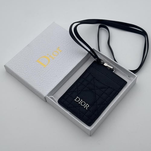 حامل بطاقات عمل ديور اسود