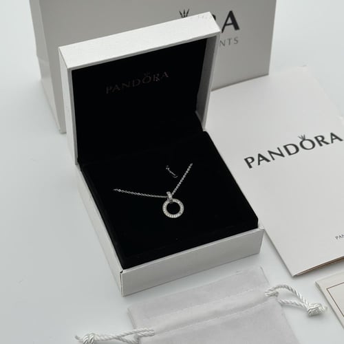 سلسال باندورا دائري فضي