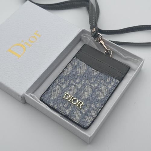 حامل بطاقات عمل ديور رمادي