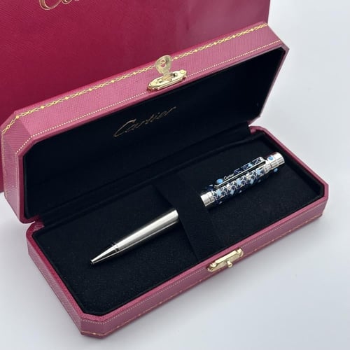 قلم كارتير فضي فص تيفني