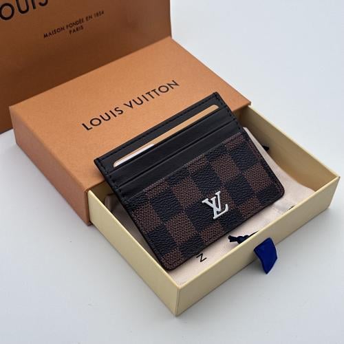 محفظة لويس فيتون بني مربعات صغير