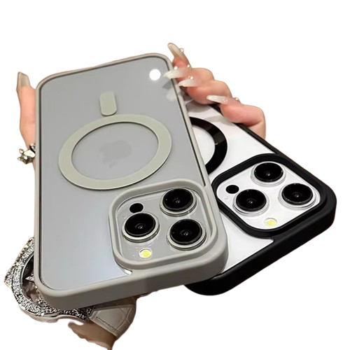 حافظة آيفون شفافة مغناطيسية