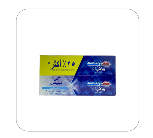كرست معجون اسنان بياض3D انتعاش التبريد 2 في 1-75مل