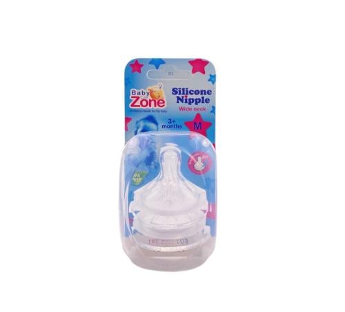 بيبي زون حلمة سيليكون مضادة للمغص مع صمام الأمان -...