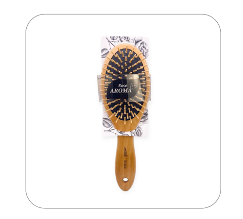 فرشاة بيضاوية خشبية من أروما
