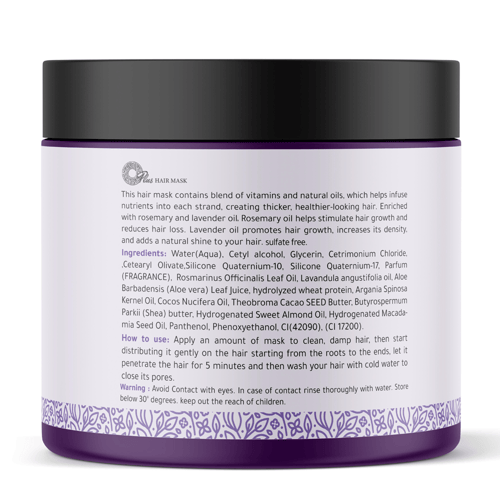 ماسك وحمام زيت للشعر بزيت اكليل الجبل واللافندر من...