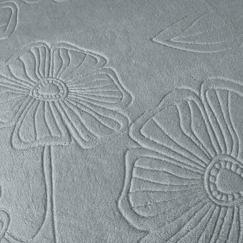 مفرش جولي كانون شتوي مخمل فلانيل مزدوج 6 قطع-رمادي...