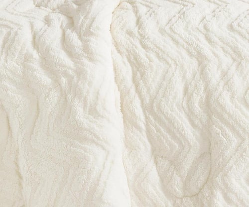 مفرش سرير سديم شتوي فرو مفرد ونص 4 قطع - سكري