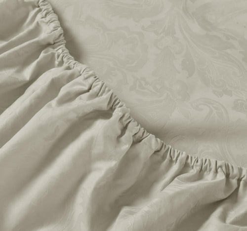 طقم شرشف سرير كانون فندقي قطن قطعتين مفرد ونص - رم...