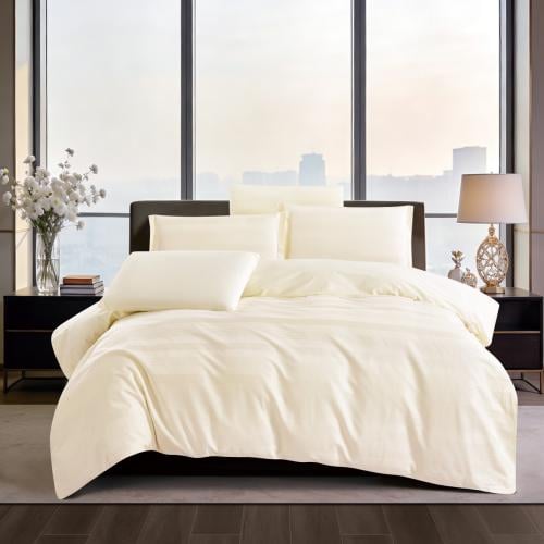 مفرش فندقي شيراتون قطن مزدوج 7 قطع حشوة متحركة - س...