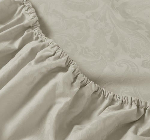 طقم شرشف كانون فندقي قطن جاكار 3 قطع كوين - رمادي...