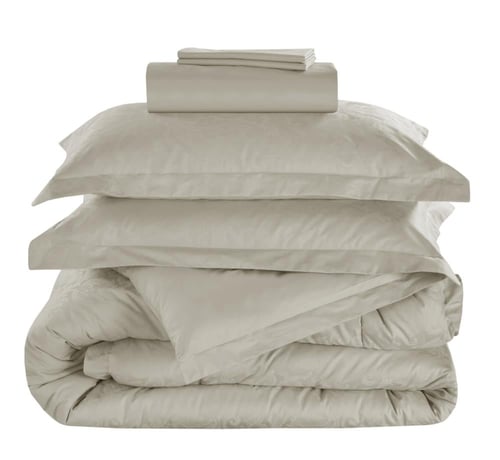 مفرش سرير صيفي قطن كانون 300 غرزه مزدوج 6 قطع - رم...