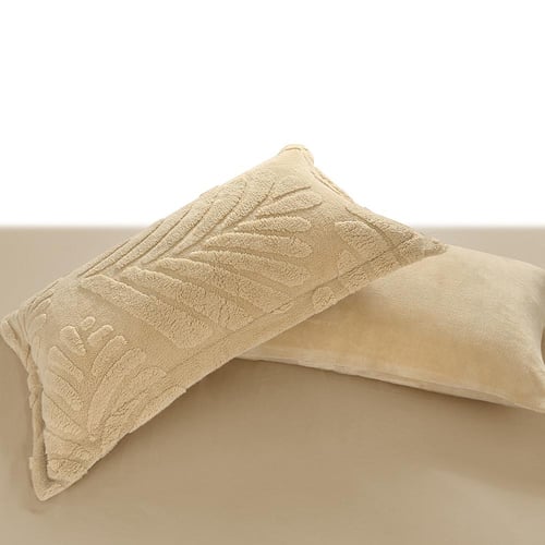 مفرش ريفير كانون شتوي مخمل فلانيل مزدوج 6 قطع-بيج