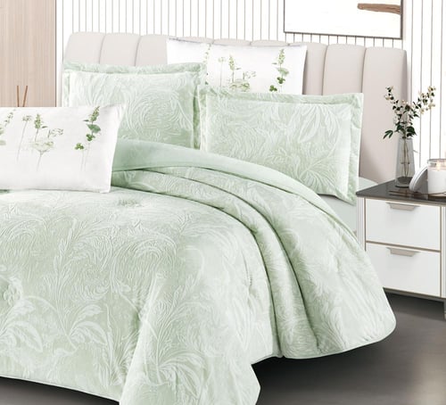 مفرش سارة شتوي فلانيل مخمل مزدوج 6 قطع مشجر ليزر د...