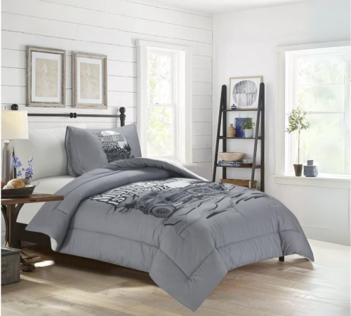 مفرش سرير اطفال كانون قطن 100% صيفي 4 قطع - سيارة