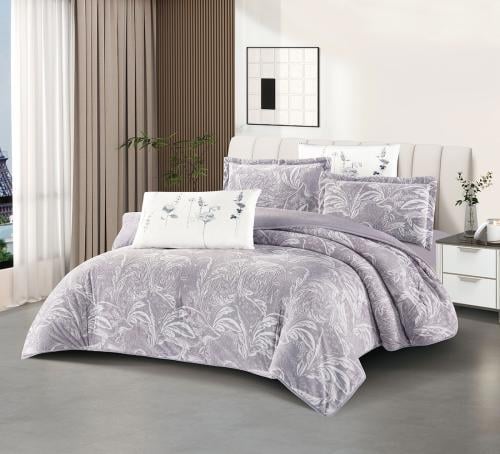 مفرش سارة شتوي فلانيل مخمل مزدوج 6 قطع مشجر ليزر د...