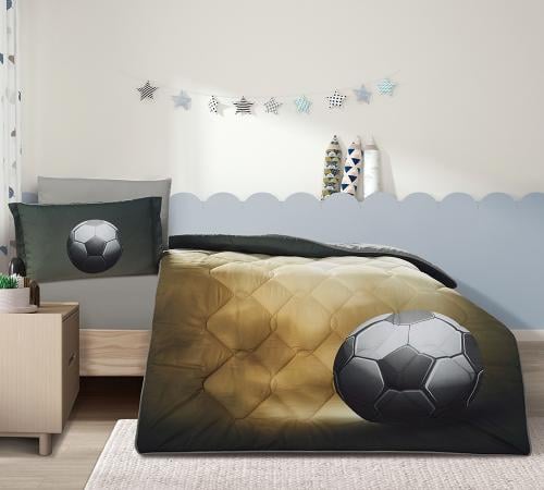 مفرش سرير اطفال لولو يويو صيفي 4 قطع - كرة قدم