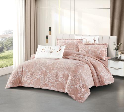 مفرش سارة شتوي فلانيل مخمل مزدوج 6 قطع مشجر ليزر د...