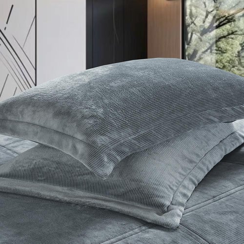 مفرش شتوي فيلدكريست مخمل فلانيل 6 قطع رمادي استمتع...