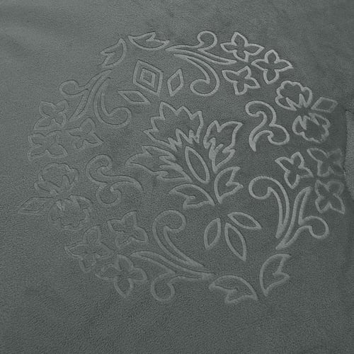 مفرش هفين كانون شتوي مخمل مزدوج 6 قطع-رصاصي غامق