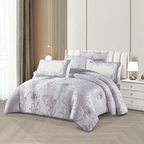 مفرش سرير صيفي سوزان جاكار فاخر مفرد ونص 4 قطع - ر...