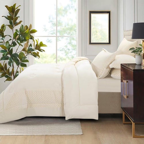 مفرش سرير شتوي كانون جاكار بورن آوت مزدوج 6 قطع سك...