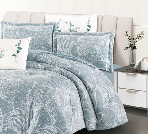 مفرش سارة شتوي فلانيل مخمل مزدوج 6 قطع مشجر ليزر د...