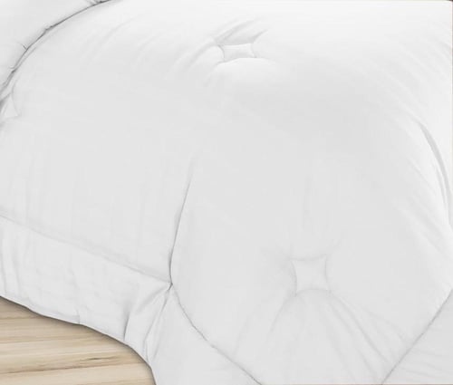 طقم بيت لحاف كانون قطن 4 قطع- ابيض