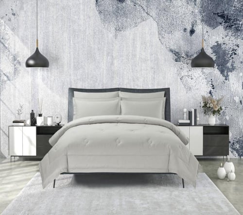 مفرش سرير صيفي قطن فندقي كانون سادة مفرد ونص 4 قطع...