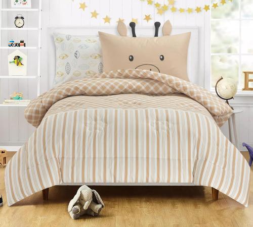 مفرش سرير اطفال كانون قطن 100% صيفي 4 قطع - بيج