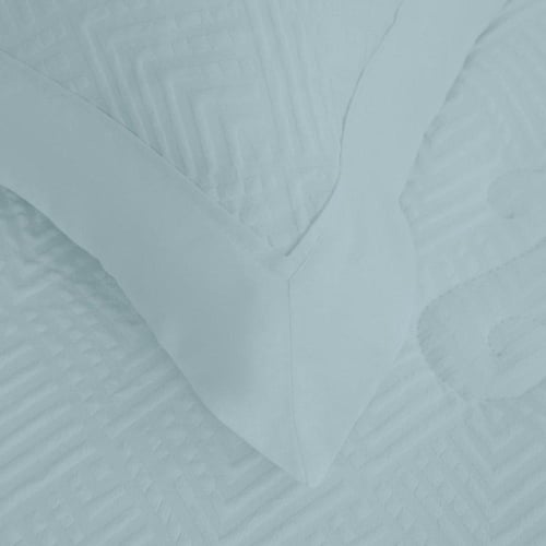 مفرش سرير صيفي فلانتيني مفرد ونص 4 قطع - سماوي غام...