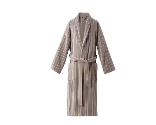 روب استحمام كانون لاكشري قطن مقلم بني