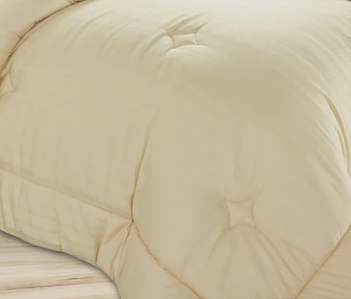 طقم بيت لحاف كانون قطن 6 قطع - بيج