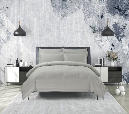 مفرش سرير صيفي قطن فندقي كانون سادة مزدوج 6 قطع -...