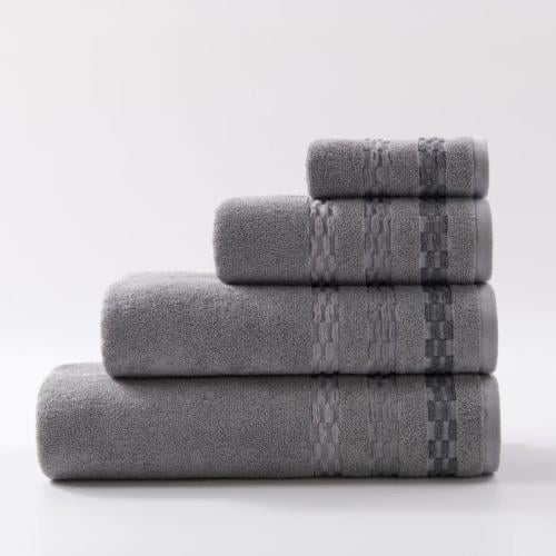 منشفة استحمام كانون قطن 100% فائقة النعومة -رمادي