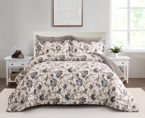 مفرش شتوي دونا فلانيل بيج مشجر بني كانون مزدوج 6 ق...