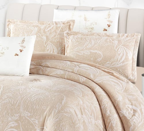 مفرش سارة شتوي فلانيل مخمل مفرد ونص 4 قطع مشجر ليز...