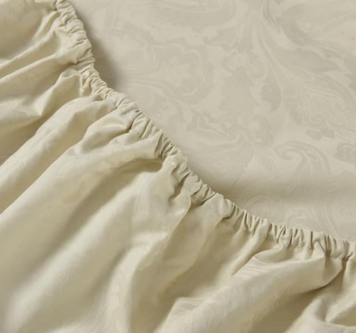 طقم شرشف سرير كانون فندقي قطن جاكار قطعتين مفرد ون...