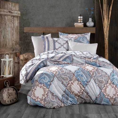 مفرش سرير صيفي تركـي ماسة مفرد ونص وجهين 4 قطع