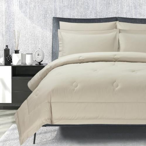 مفرش سرير صيفي قطن فندقي كانون سادة مفرد ونص 4 قطع...