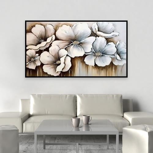 لوحة جدارية بتصميم ورد مودرن