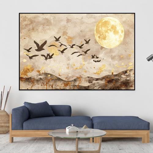 لوحة جدارية تجريدية بتصميم مودرن