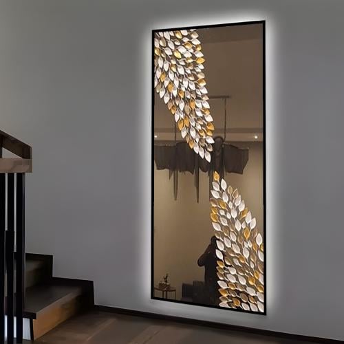 لوحة مرايا جداريه برسومات جبسية