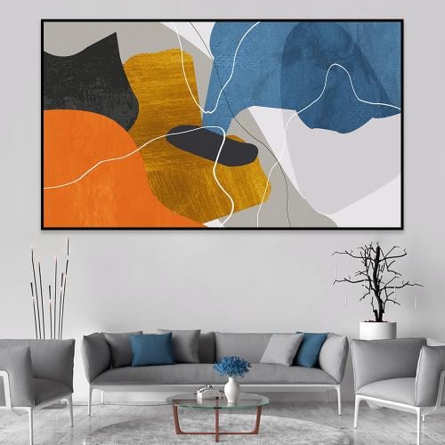 لوحة جدارية تجريدية بتصميم مودرن