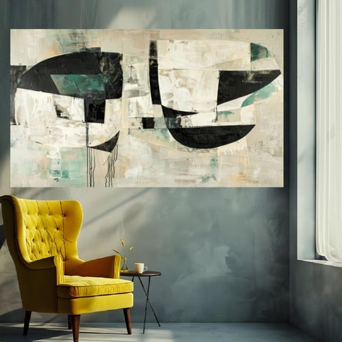 لوحة جدارية تجريدية بتصميم مودرن