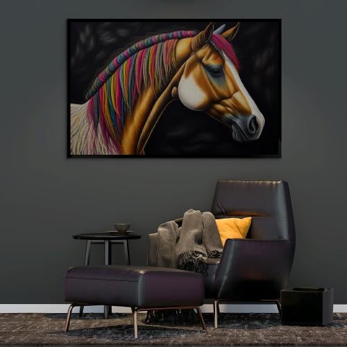 لوحة خيول بتصميم مودرن