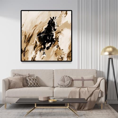 لوحة خيول بتصميم مودرن