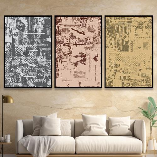 طقم من 3 لوحات بصميم مودرن