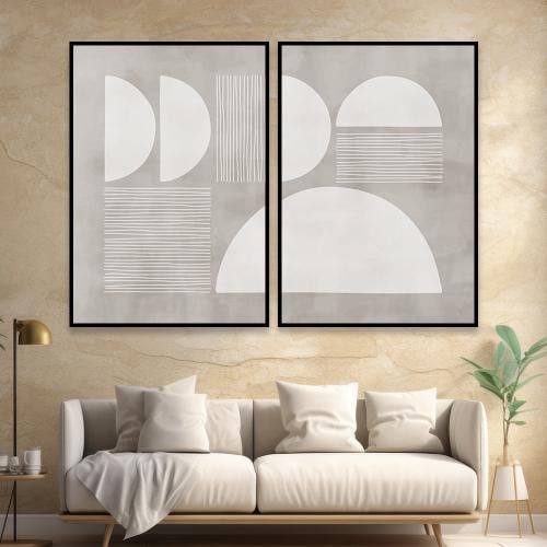 طقم مكون من عدد لوحتين بتصميم مودرن