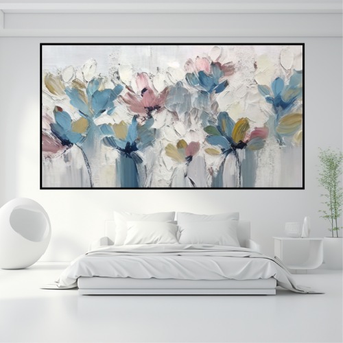 لوحة جدارية بتصميم ورد مودرن